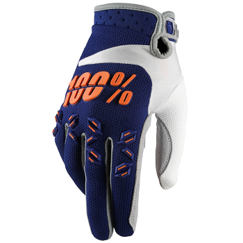 100% AIRMATIC JUNIOR NAVY Motocross Handschuh Kinder - blau orange