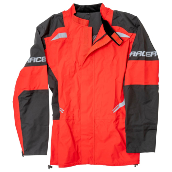 Racer FLEX Stretch Regenjacke aus Textil - rot schwarz